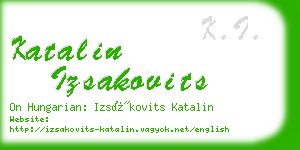 katalin izsakovits business card